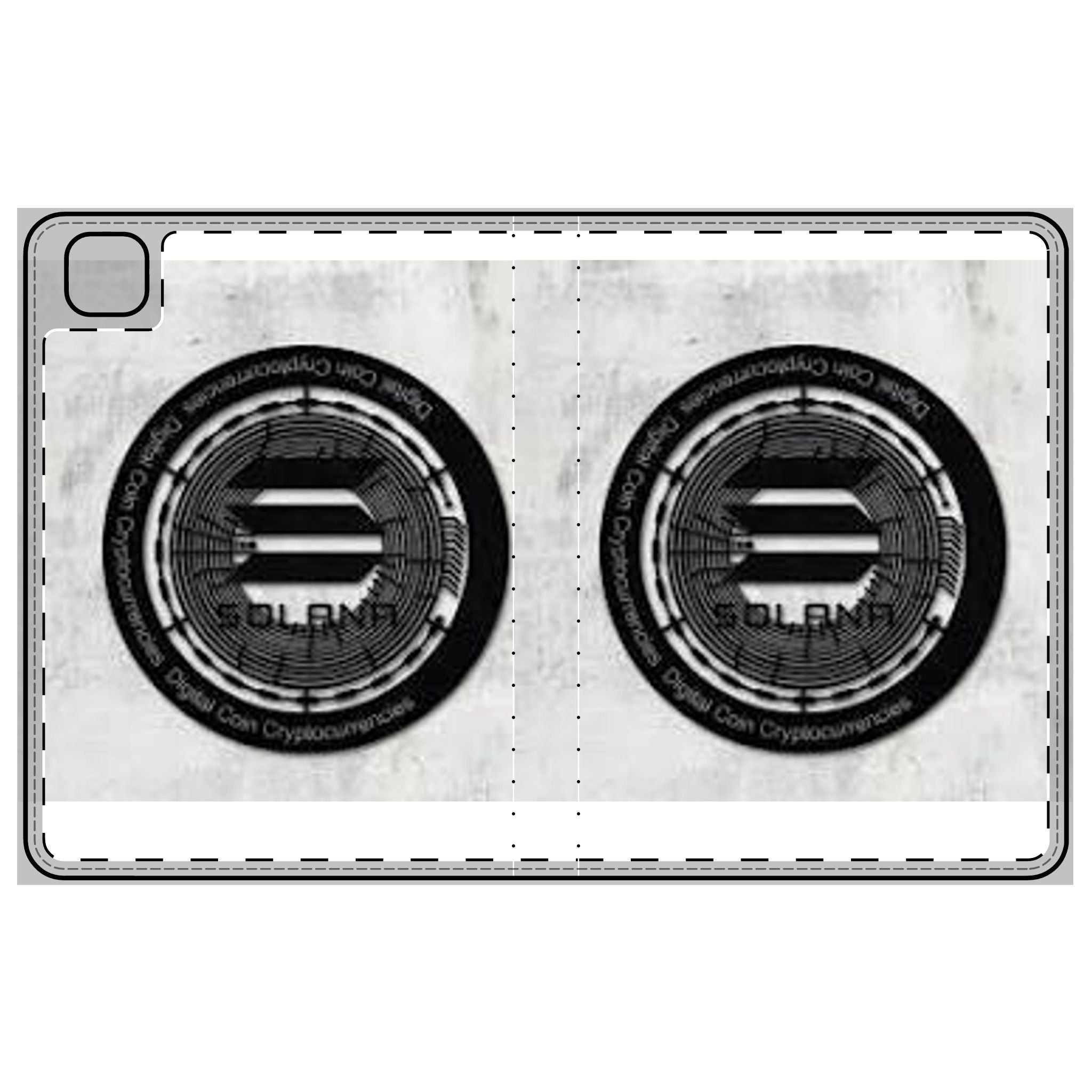 Housse pour tablette graphique Solana Coin | Logo Crypto, Monochrome minimaliste