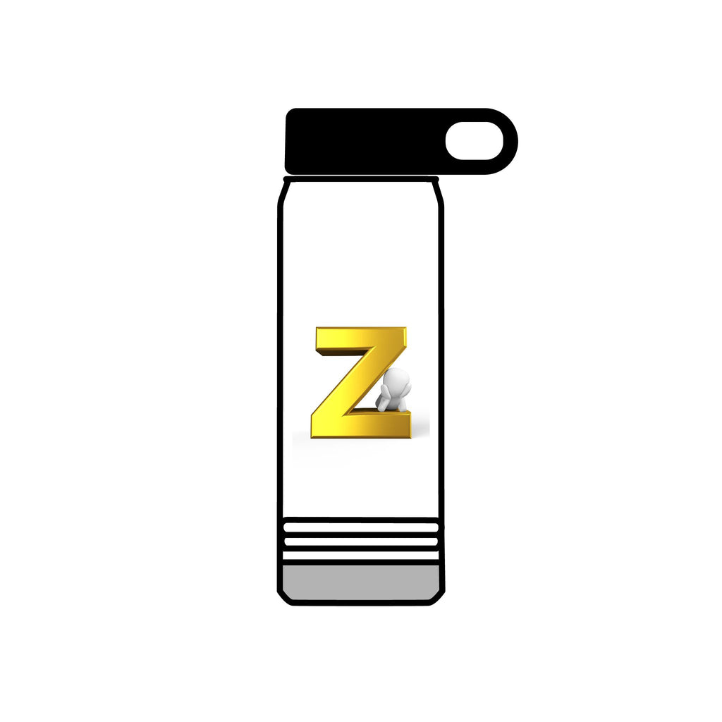 Gold Letter Z Monogram Water Bottle | 20oz