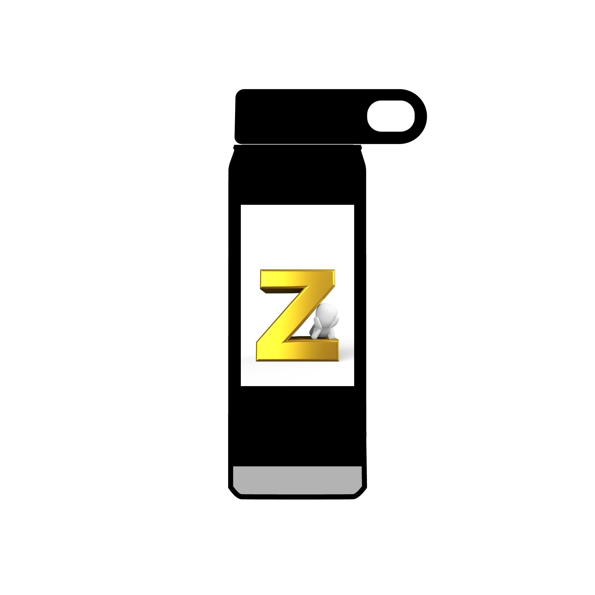 Gold Letter Z Monogram Water Bottle | 20oz