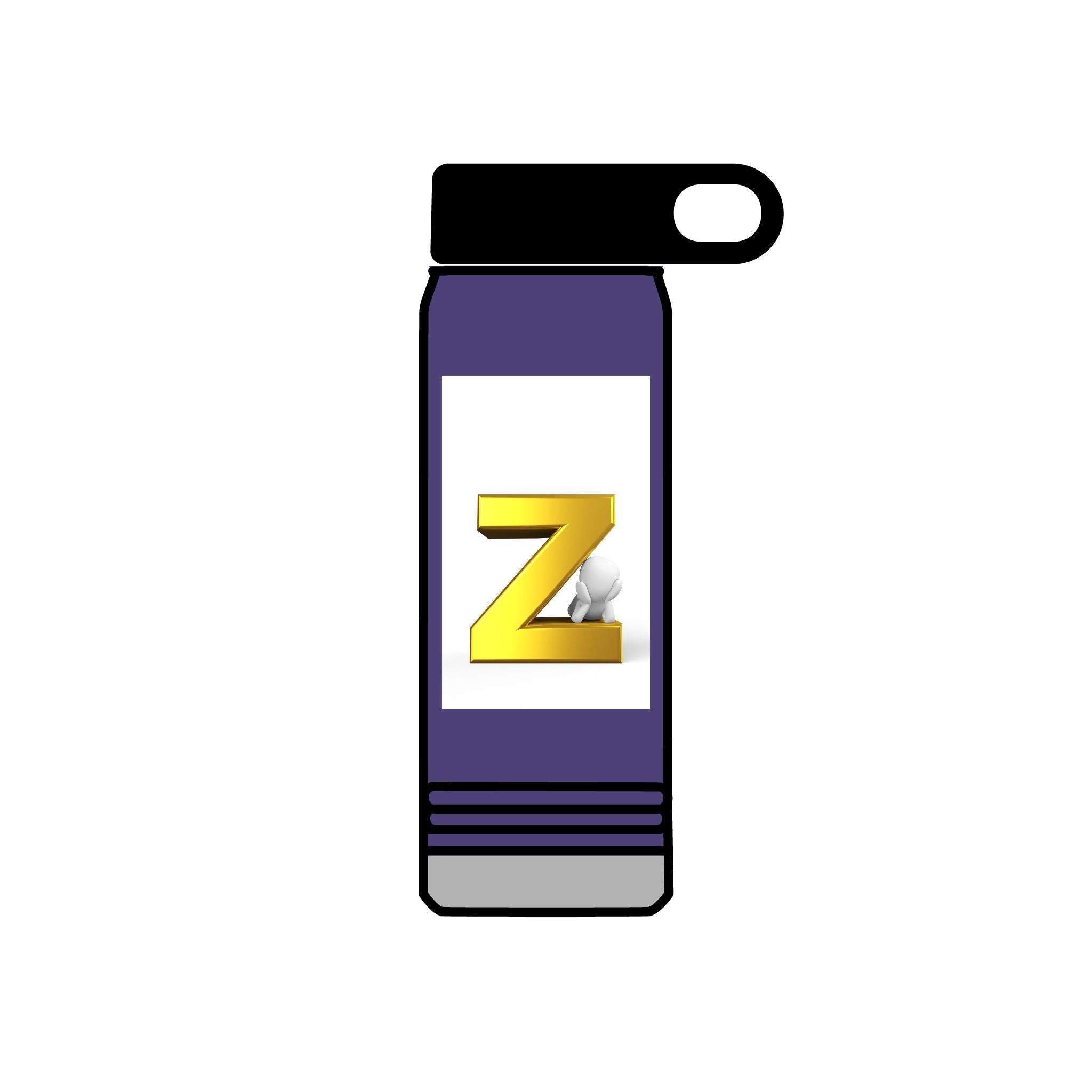 Gold Letter Z Monogram Water Bottle | 20oz