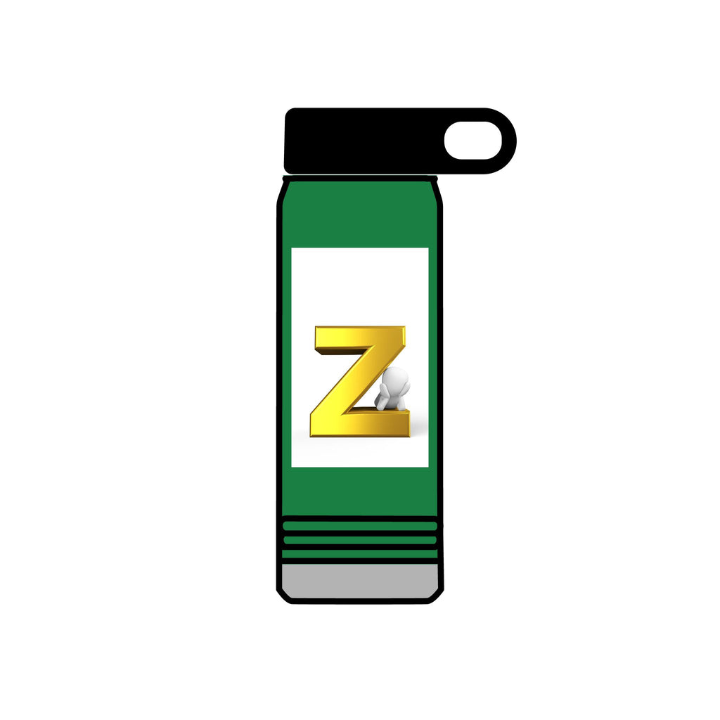 Gold Letter Z Monogram Water Bottle | 20oz