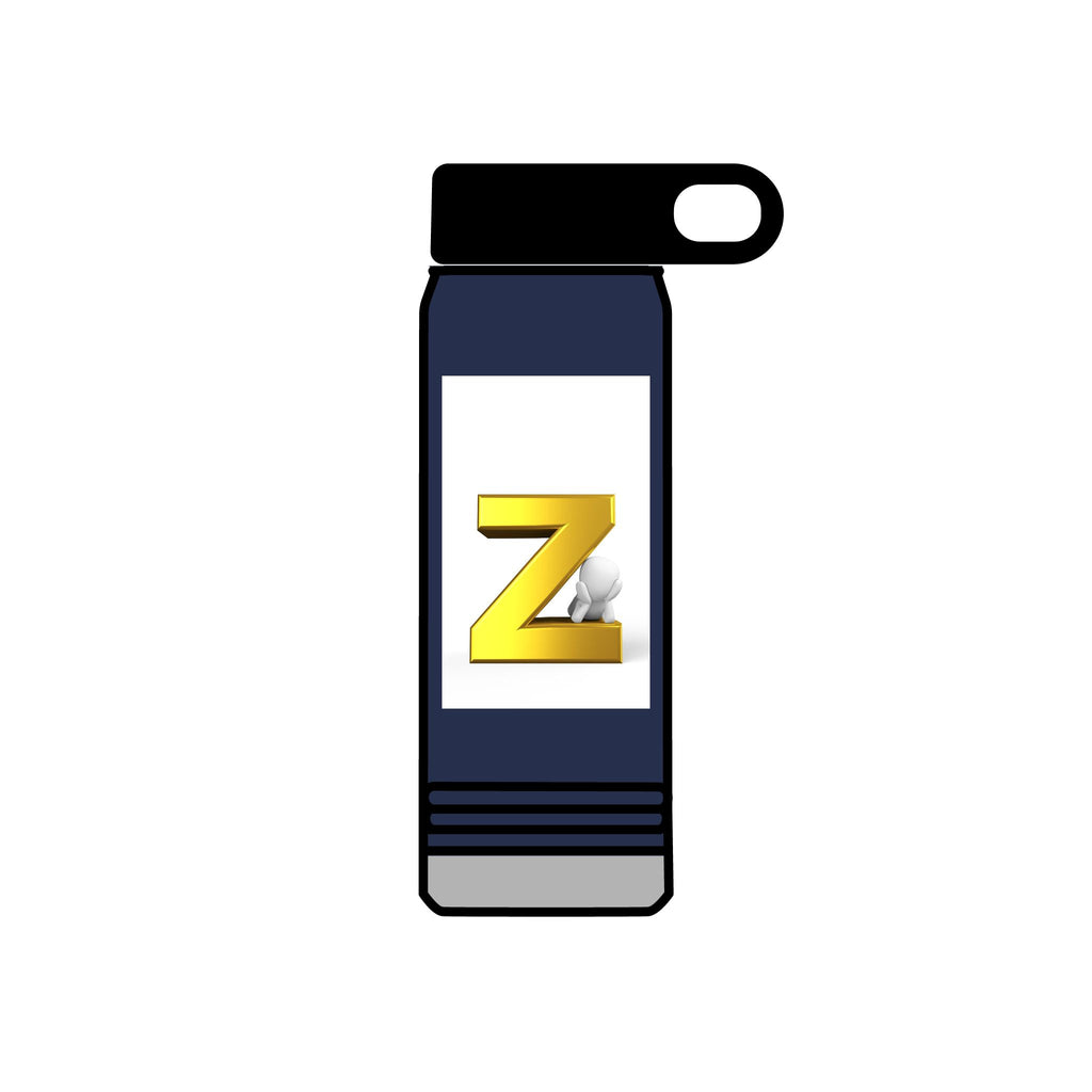 Gold Letter Z Monogram Water Bottle | 20oz
