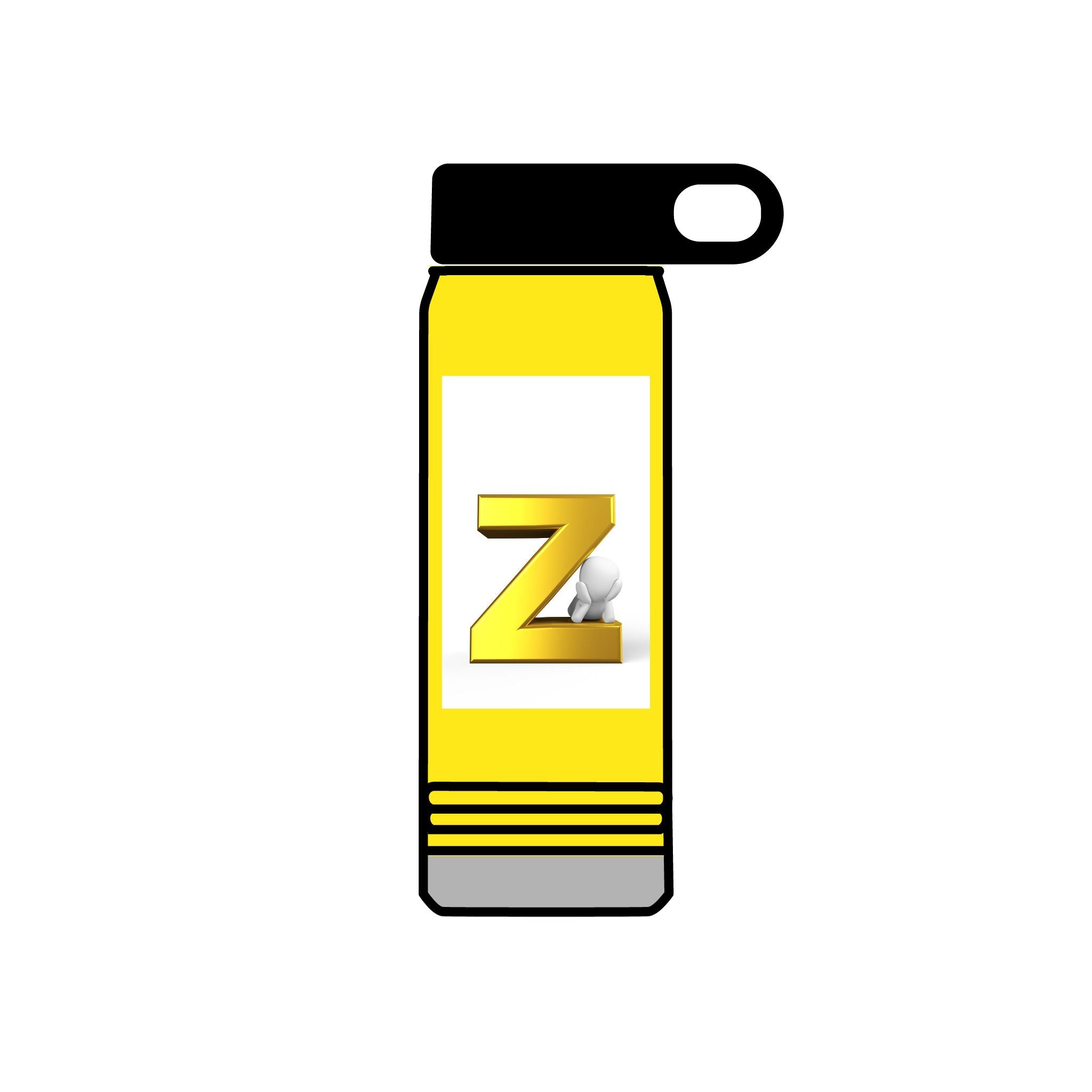 Gold Letter Z Monogram Water Bottle | 20oz