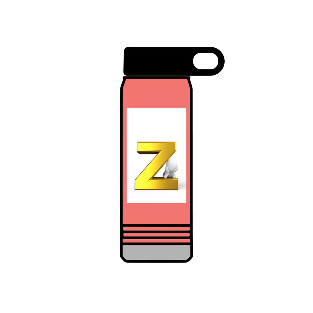Gold Letter Z Monogram Water Bottle | 20oz