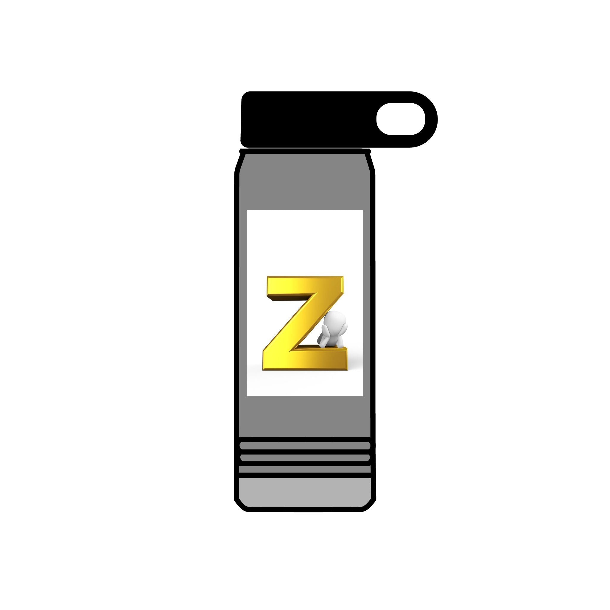 Gold Letter Z Monogram Water Bottle | 20oz