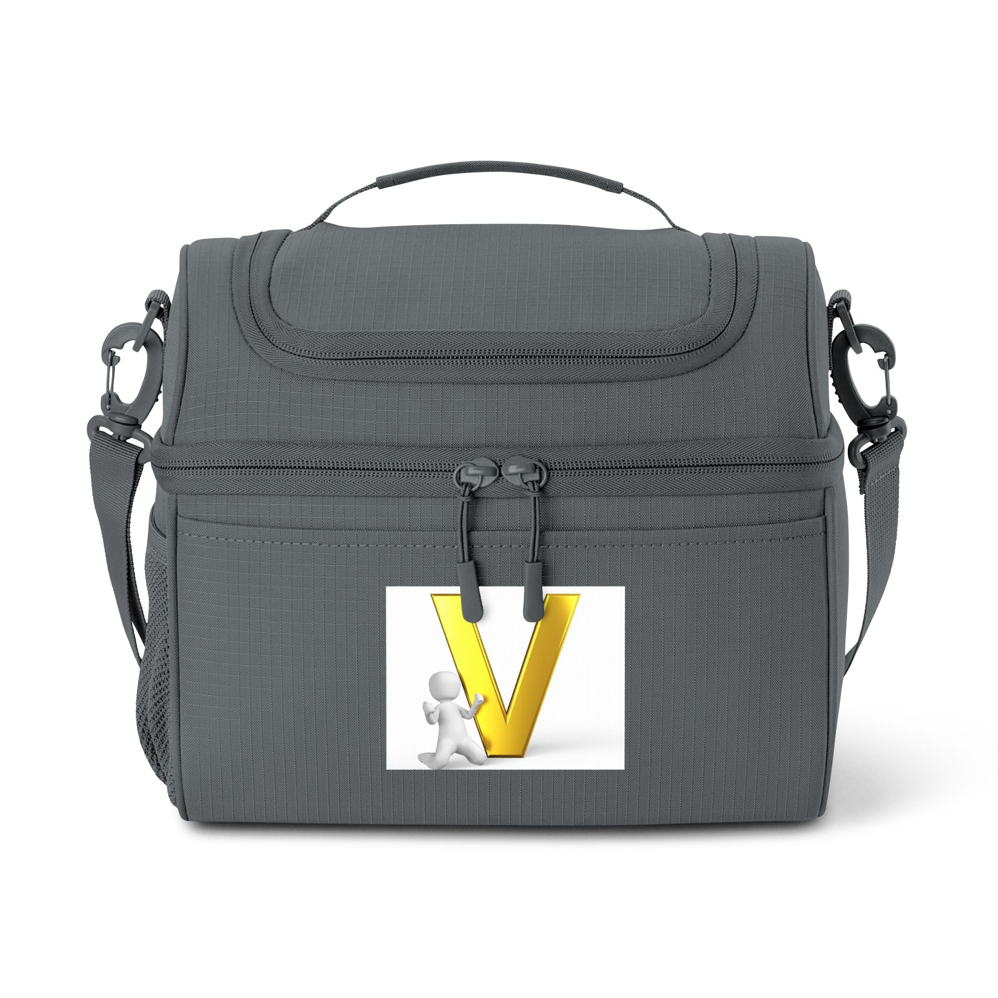 Yellow 3D Letter V Logo Cooler Bag | Insulated Lunch Cooler