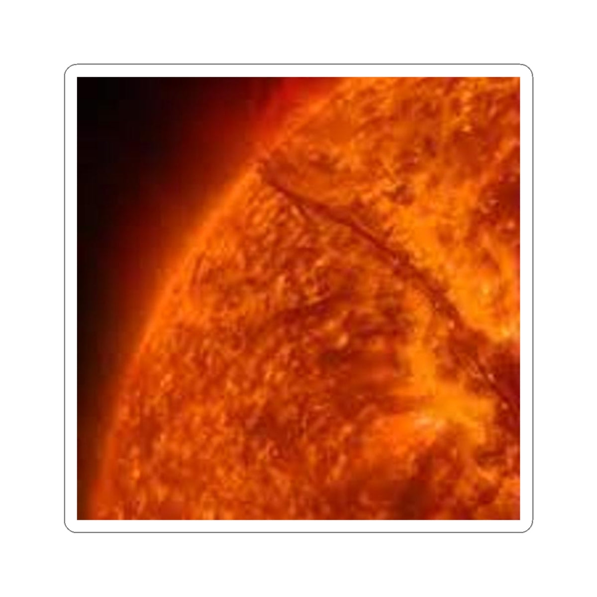 Autocollant Soleil Éruption Solaire | Décalcomanie Vinyle Découpe Baiser Espace Soleil