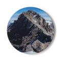 Mountain Peak Photo Ceramic Coaster | Scenic Alpine Rock Landscape