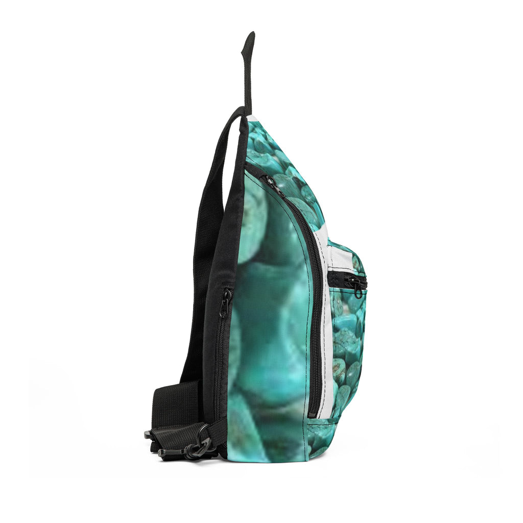 Black Minimalist Sling Bag | Small Crossbody Backpack, Front Zip Pocket