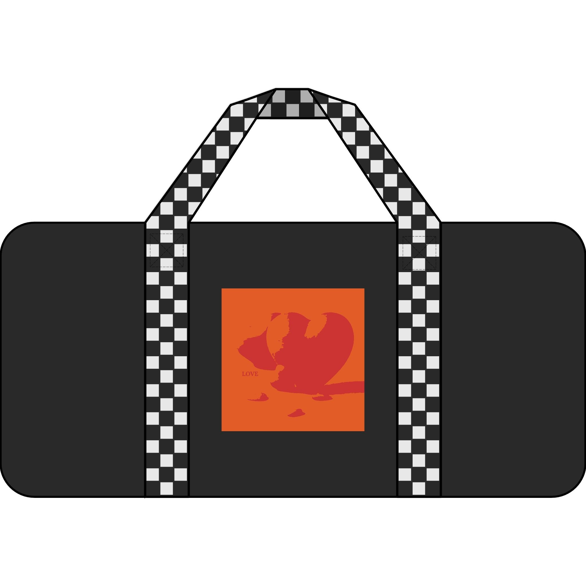 Orange Dragon Emblem Tripper Duffel Bag | Checker Straps, Camouflage Option