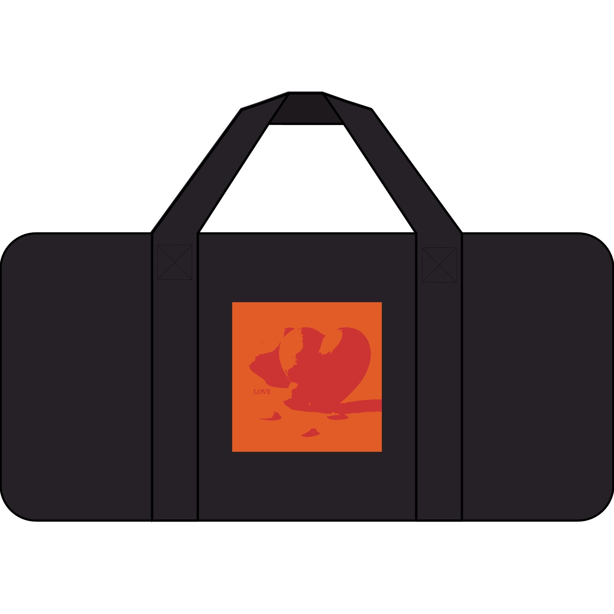 Orange Dragon Emblem Tripper Duffel Bag | Checker Straps, Camouflage Option