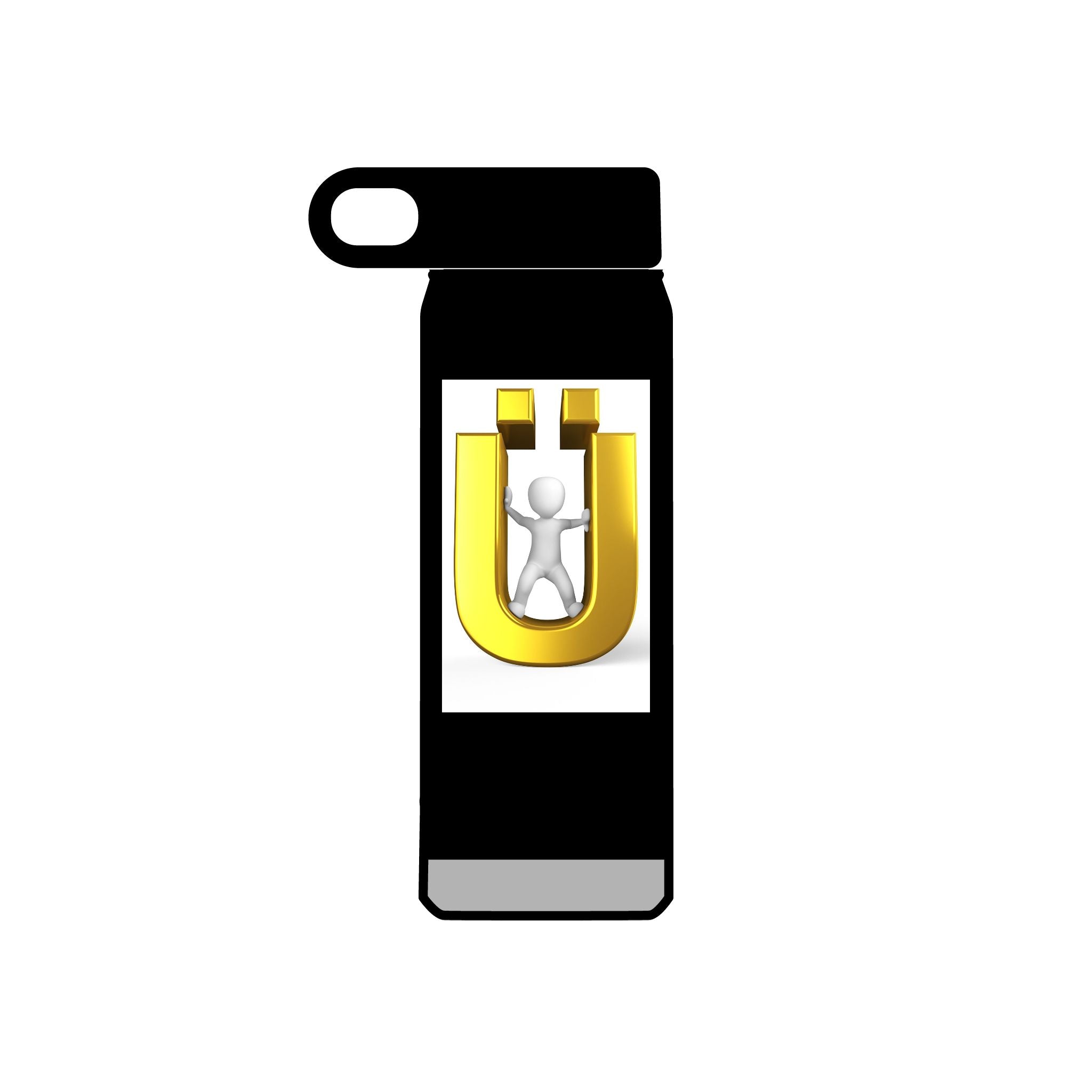Bouteille d'eau 3D Gold Ü avec figurine | 590 ml