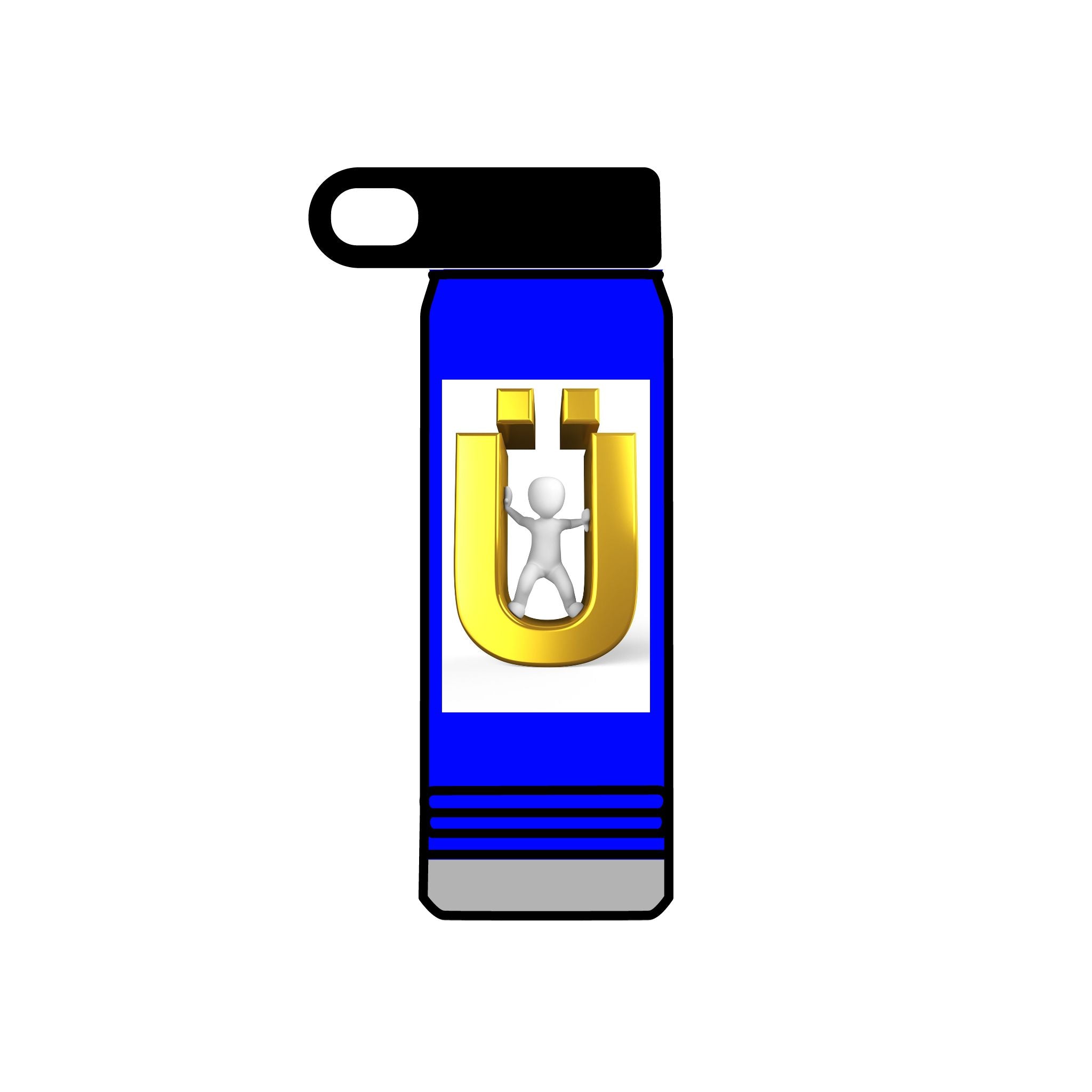 Bouteille d'eau 3D Gold Ü avec figurine | 590 ml
