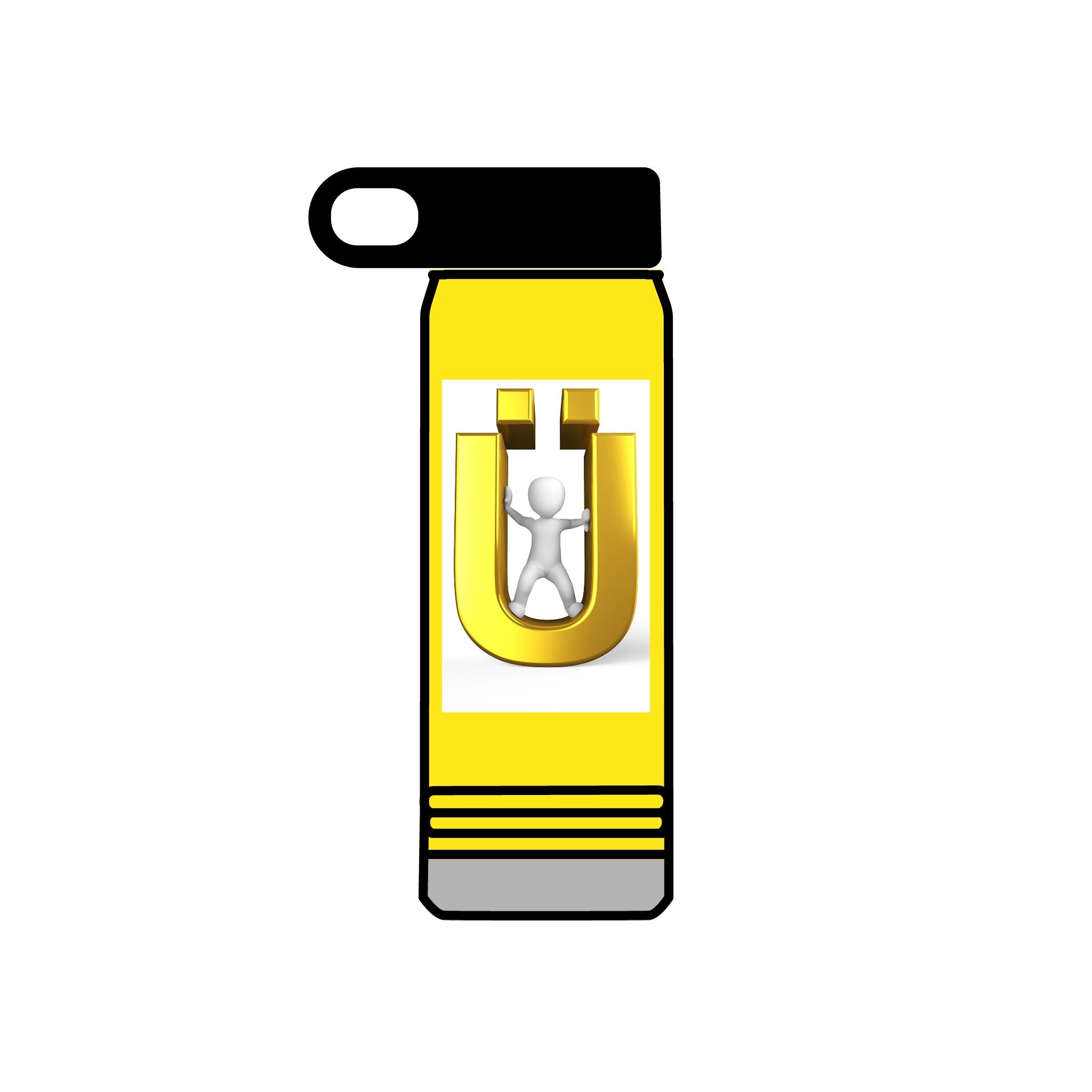 Bouteille d'eau 3D Gold Ü avec figurine | 590 ml