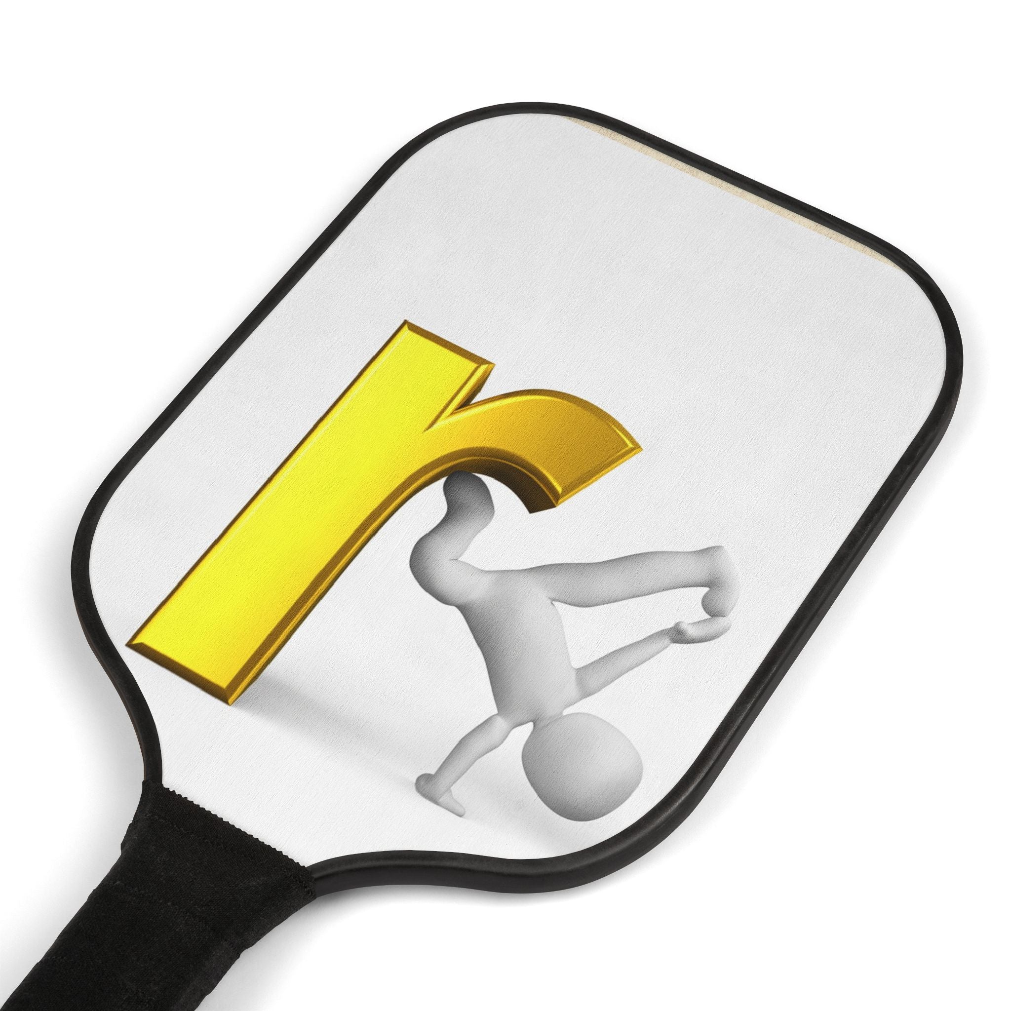 Yellow R Letter Figure Pickleball Paddle Set | Pickleball Kit with Balls