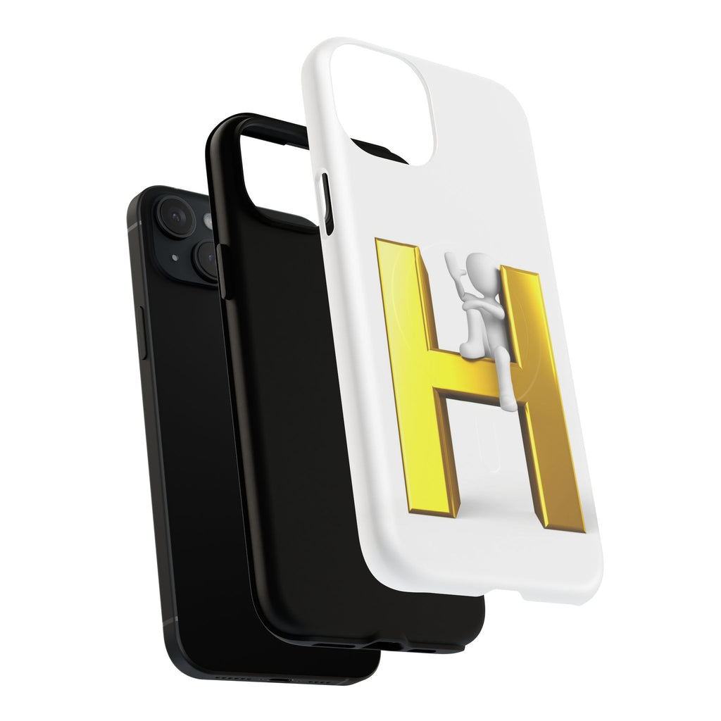 Gold Letter H Climber Phone Case | Tough Magnetic Case