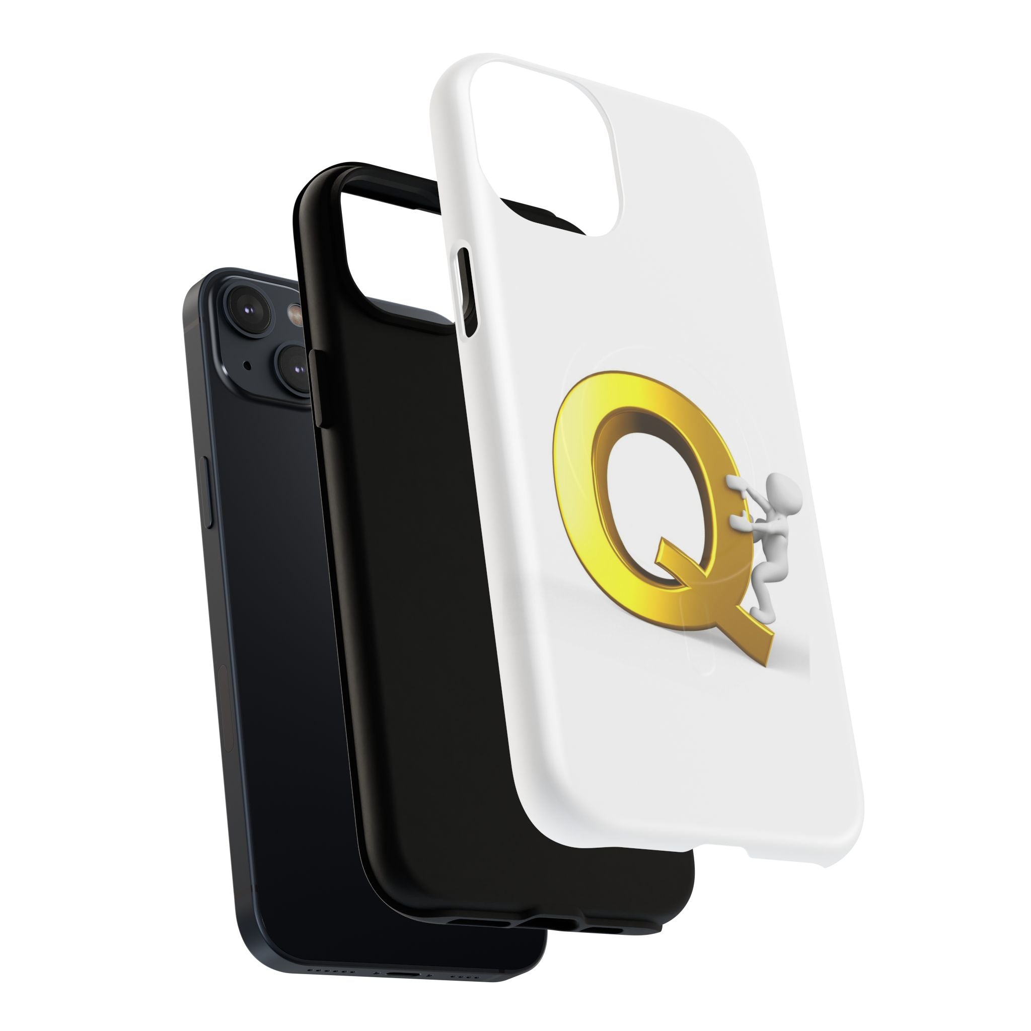 Gold Letter Q design phone case | Magnetic Tough Case