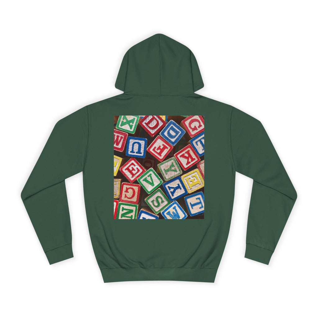 Colorful Alphabet Blocks Hoodie | Kids Letter Blocks Design