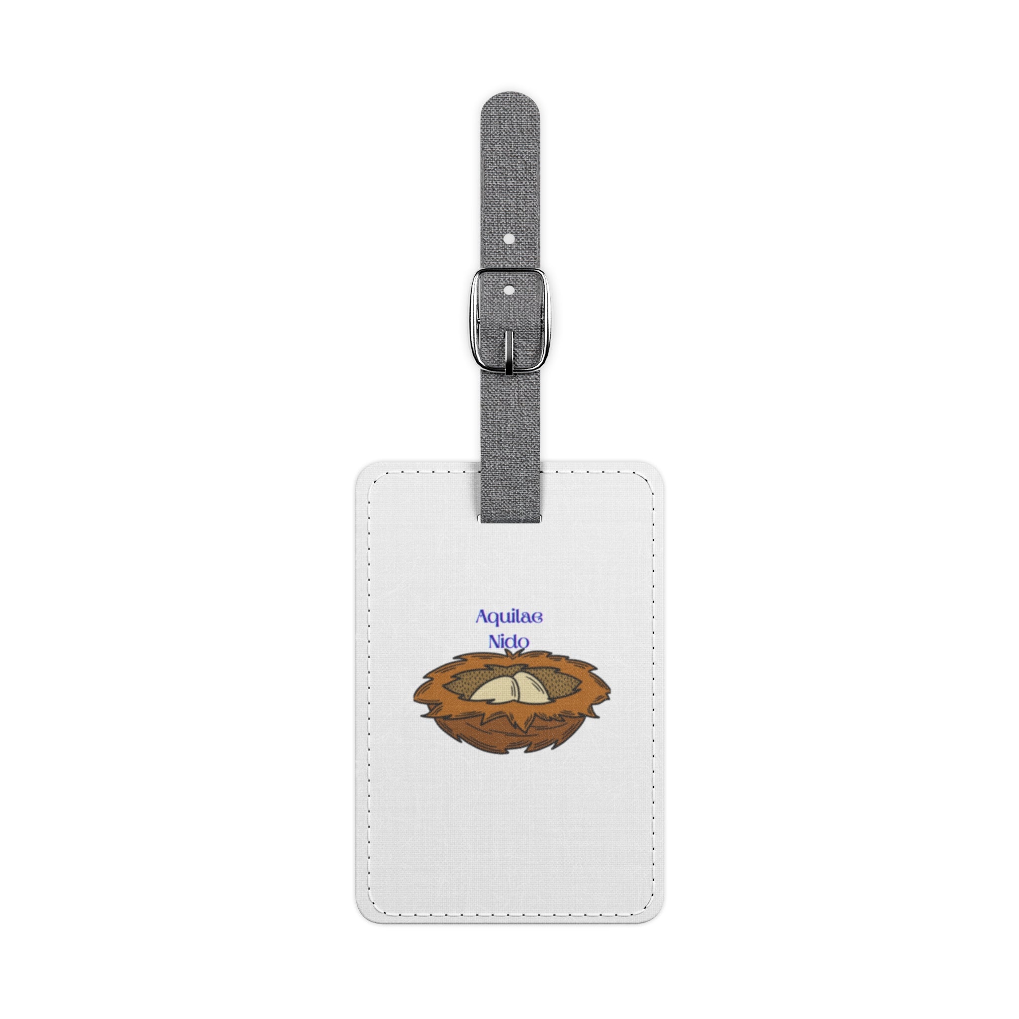 Nest with Eagle Eggs luggage tag | Saffiano polyester rectangle