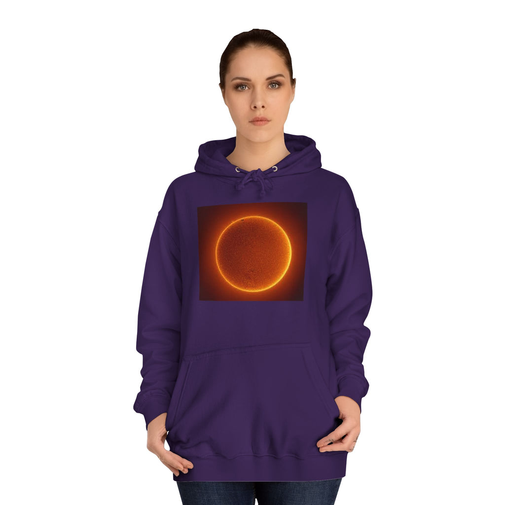 Fiery Solar Ring Hoodie | Sun Eclipse Graphic, Space Astronomy Sweatshirt