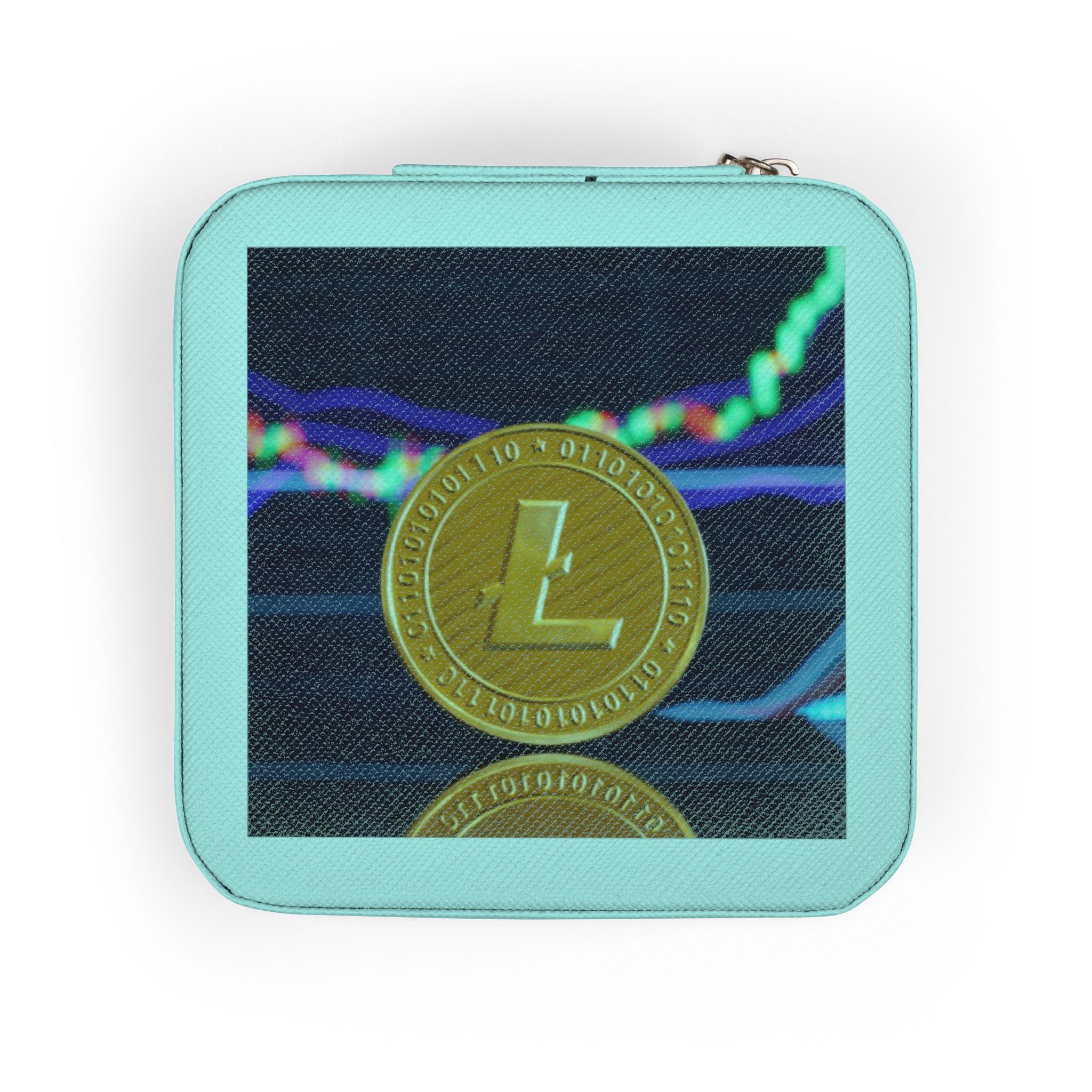Litecoin Crypto Coin Jewelry Case | Travel Jewelry Box, Compact Storage