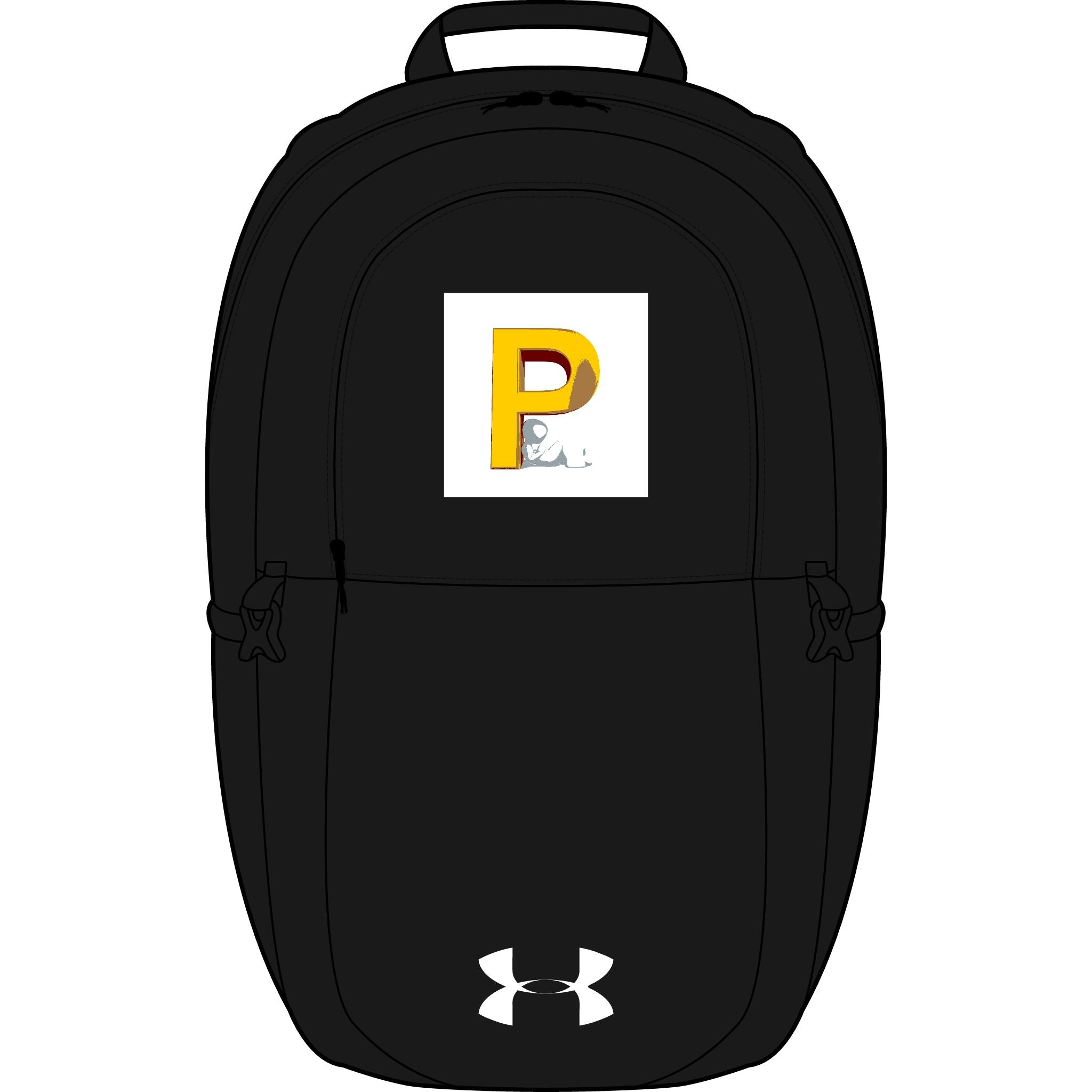 Yellow P Letter Patch Backpack | Embroidered Backpack