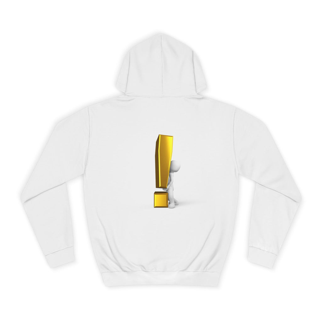 Gold Exclamation Mark Hoodie | Minimal Symbol Sweatshirt