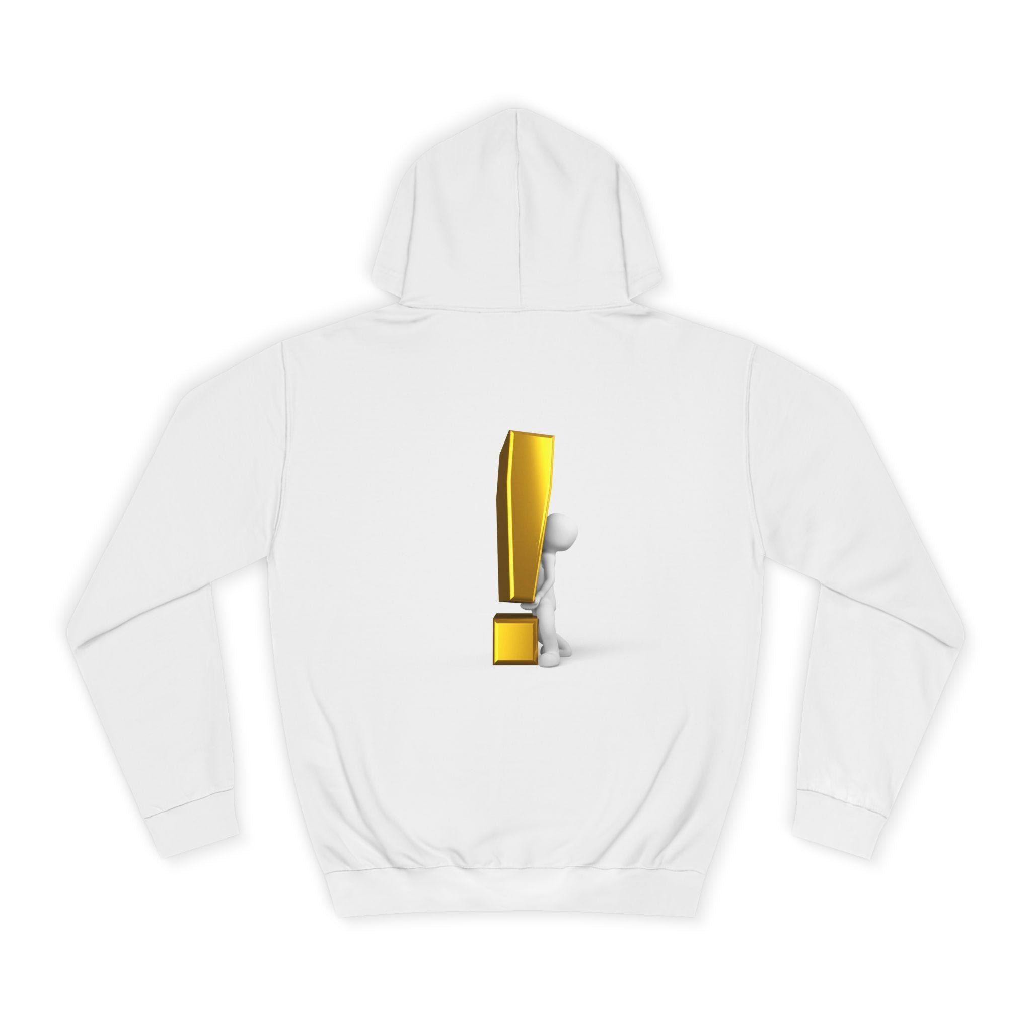 Gold Exclamation Mark Hoodie | Minimal Symbol Sweatshirt