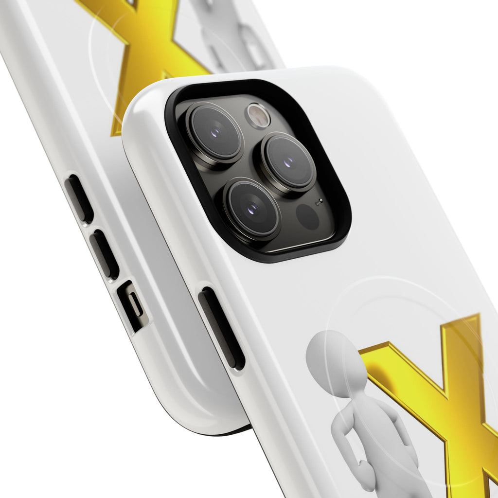 Gold X with 3D Figure iPhone Case | Tough Magnetic Case