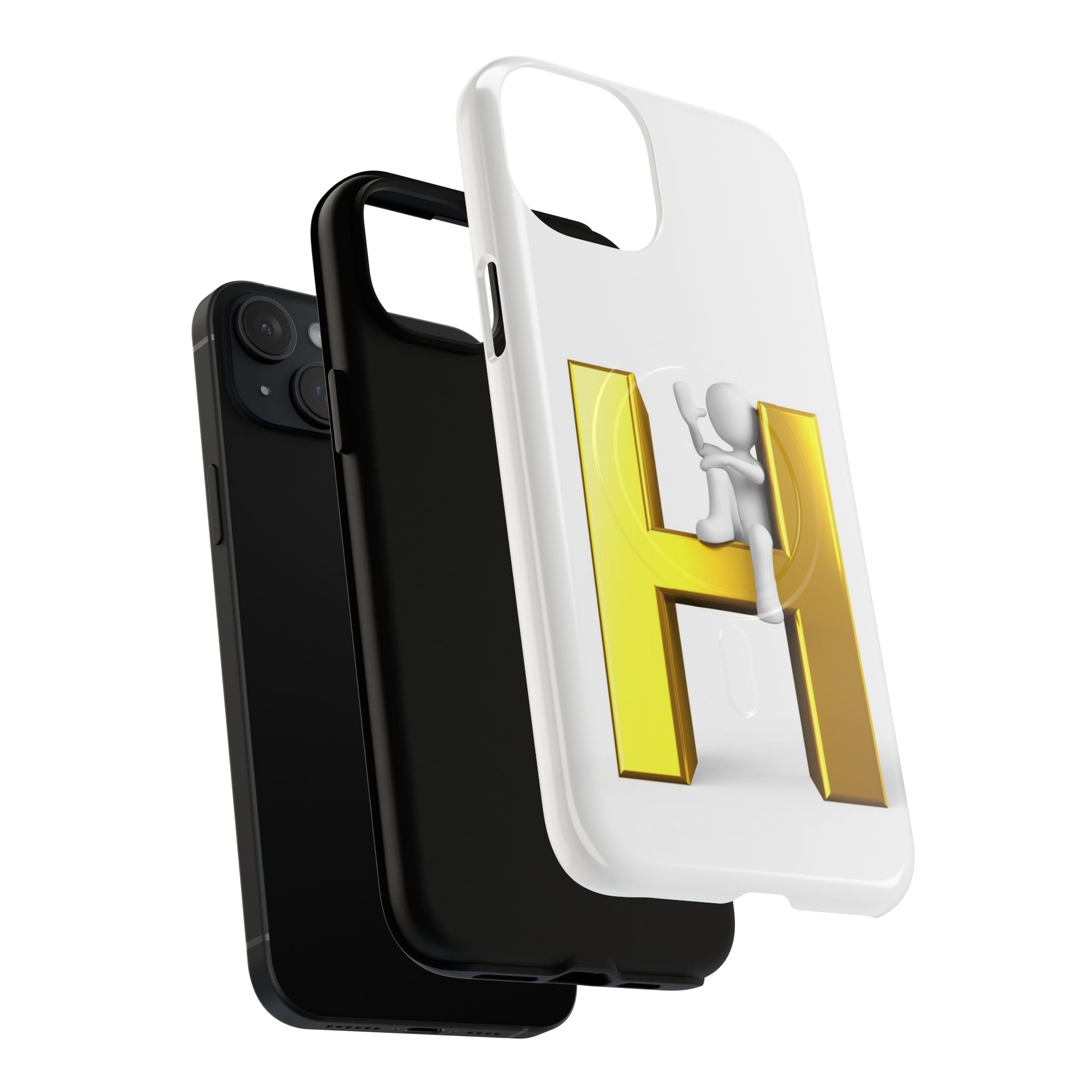 Gold Letter H Climber Phone Case | Tough Magnetic Case