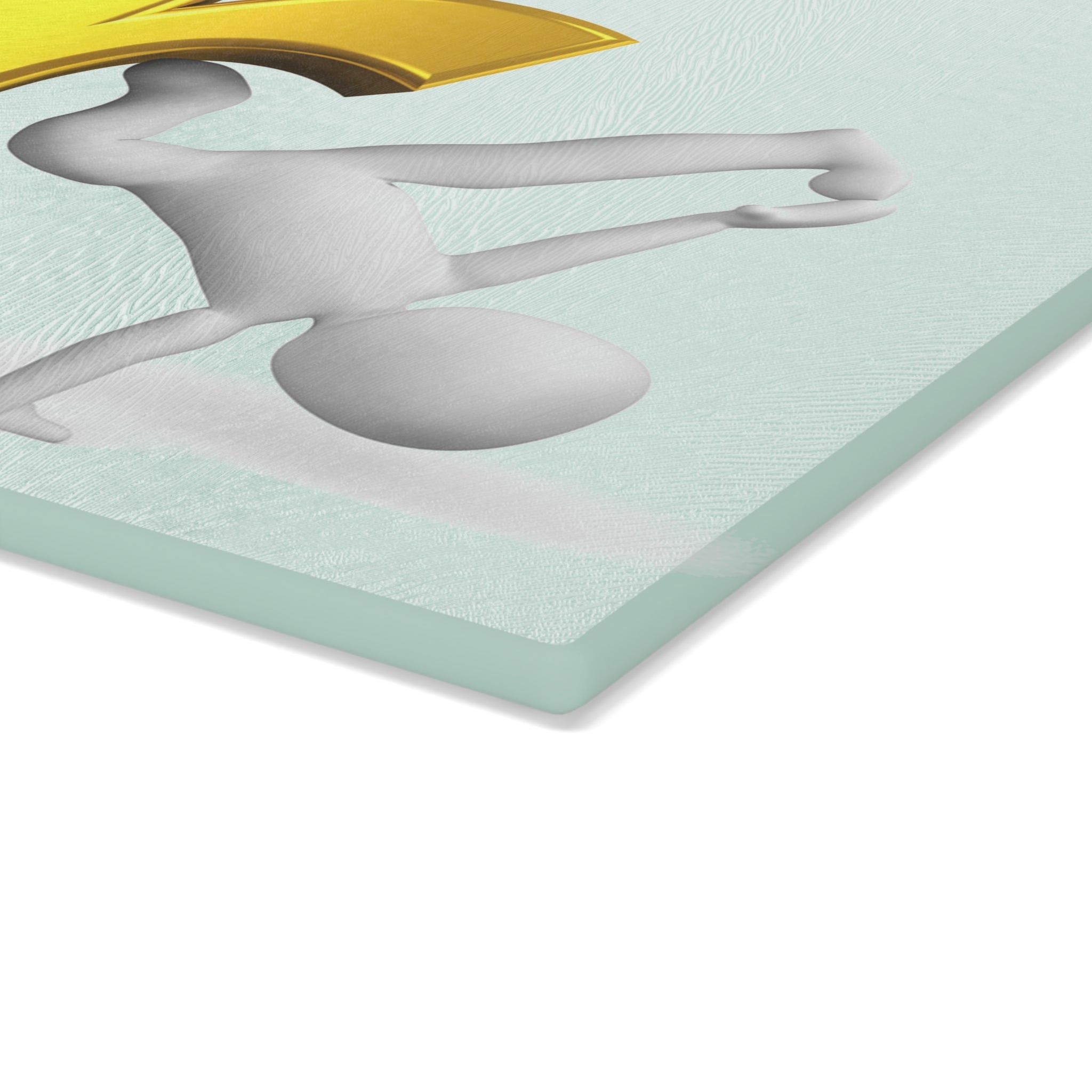 3D Letter r Breakdance Graphic Glass Cutting Board | Alphabet Kitchen Decor