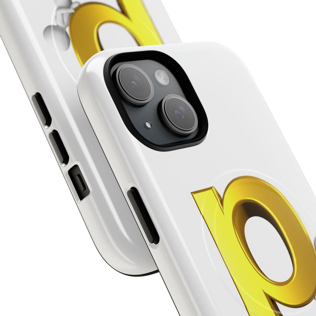 3D Gold Letter P Phone Case | Tough Magnetic Phone Case
