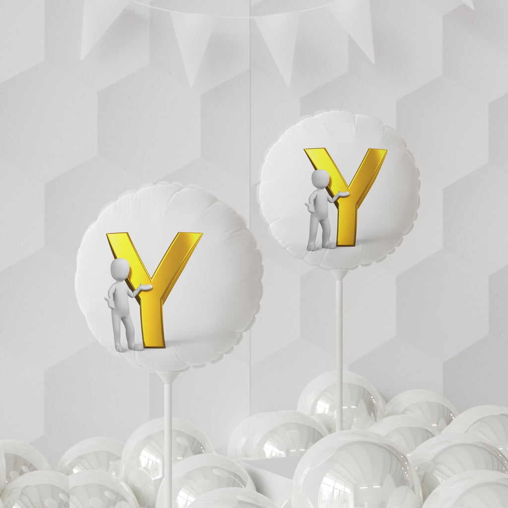 Gold Letter Y Balloon 11" | Round Foil Balloon