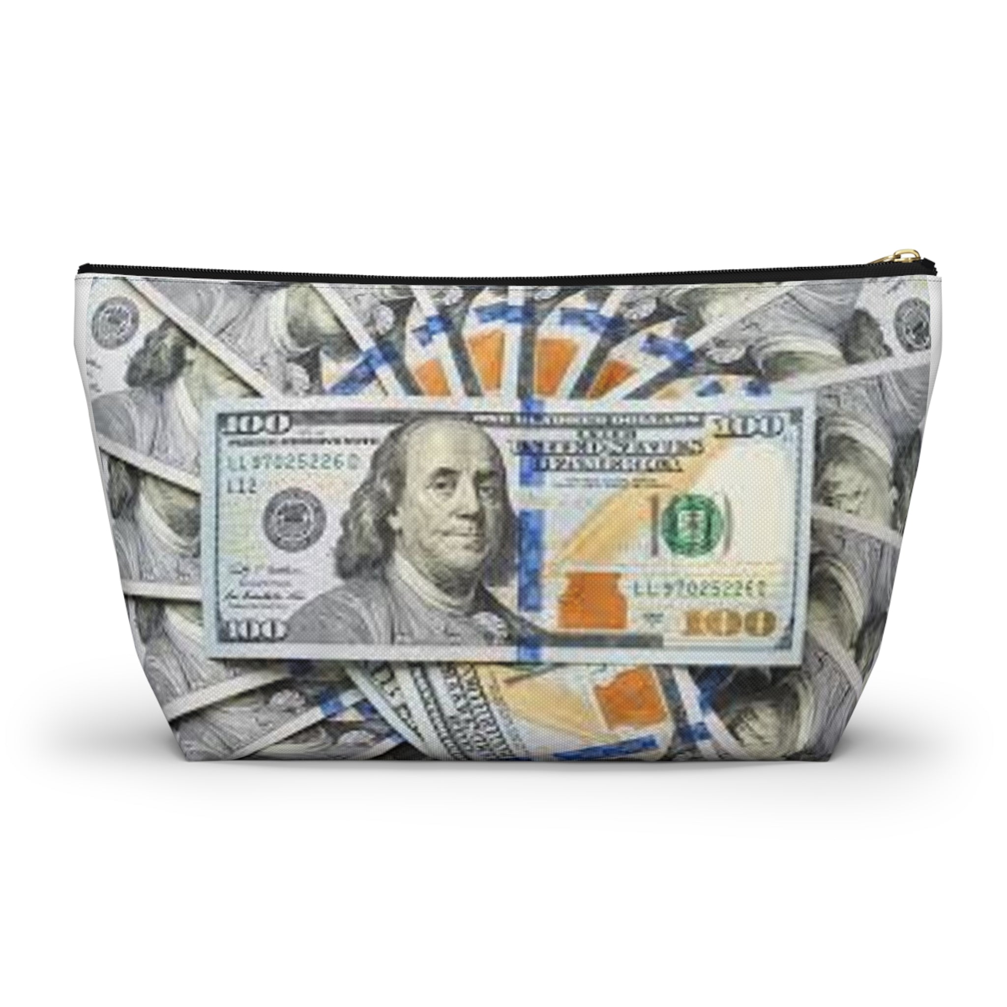 Hundred Dollar Bills Accessory Pouch | Money Print Makeup Bag
