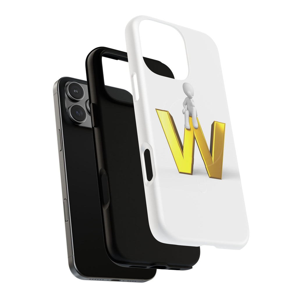 3D Stick Figure on Gold W Phone Case | Tough Magnetic Case