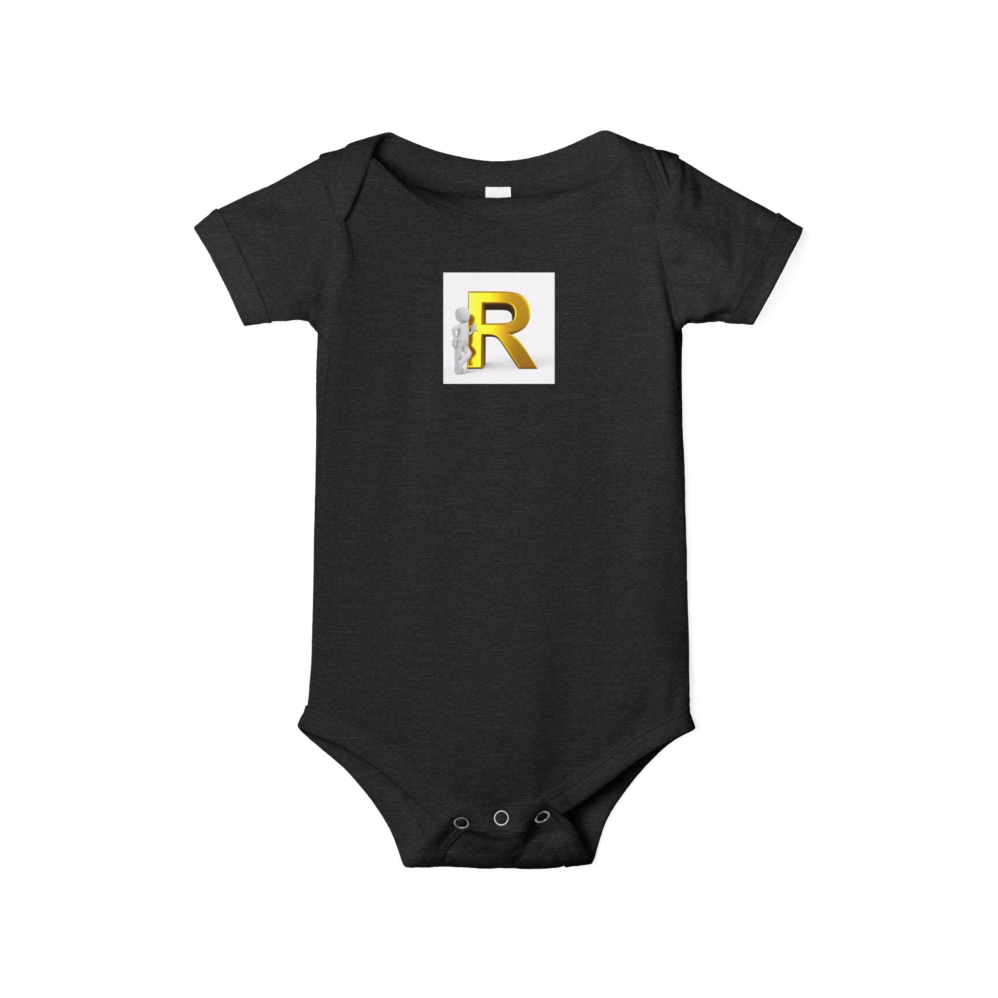 Body pour bébé avec monogramme R doré | Body bébé