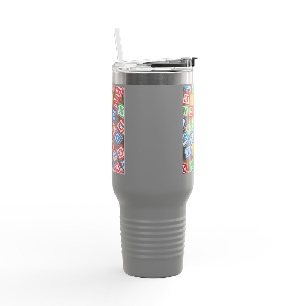 Colorful Alphabet Blocks Insulated Travel Mug | 40oz