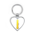 Gold Letter i Heart Keychain | Initial Monogram Keyring