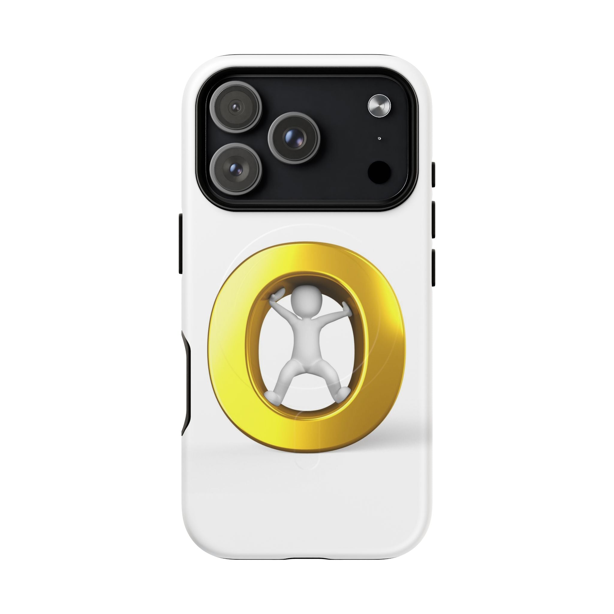 3D Gold Letter O Figure Phone Case | Tough Magnetic Case