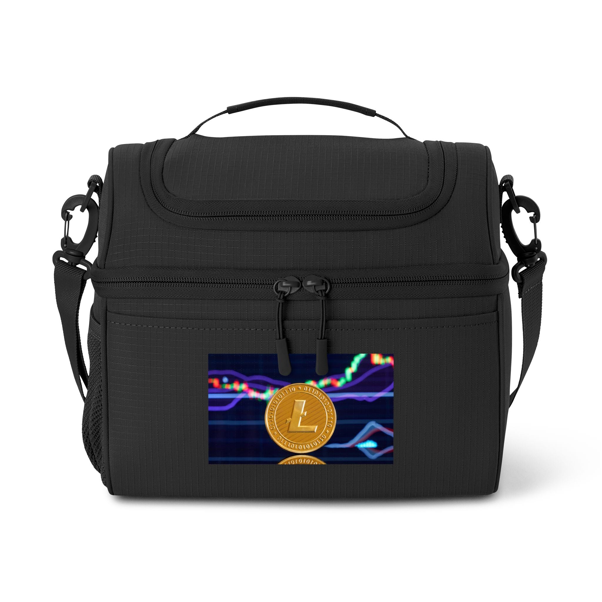 Litecoin Crypto Coin Cooler Bag | Insulated Lunch Cooler, Blockchain Design