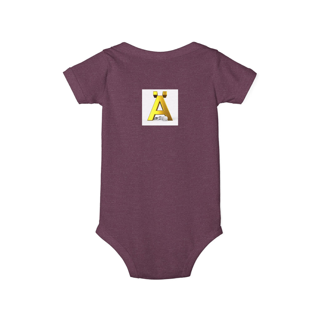 Yellow Letter Ä Baby Onesie | Infant Jersey One Piece