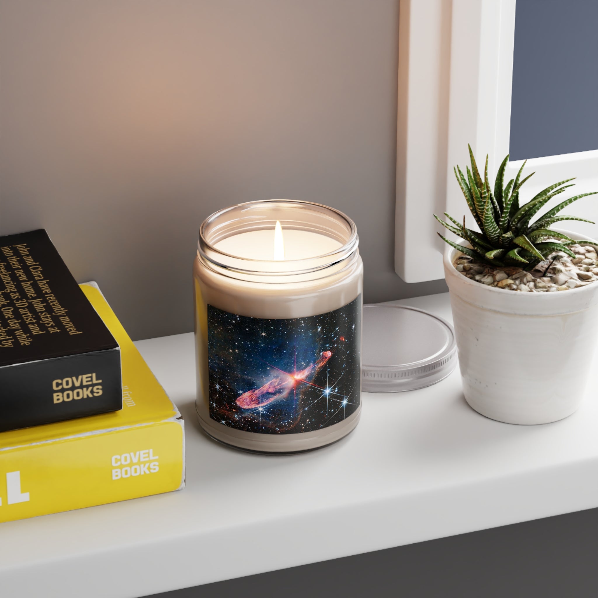 Cosmic Nebula Space Art Candle | Soy Wax Candle