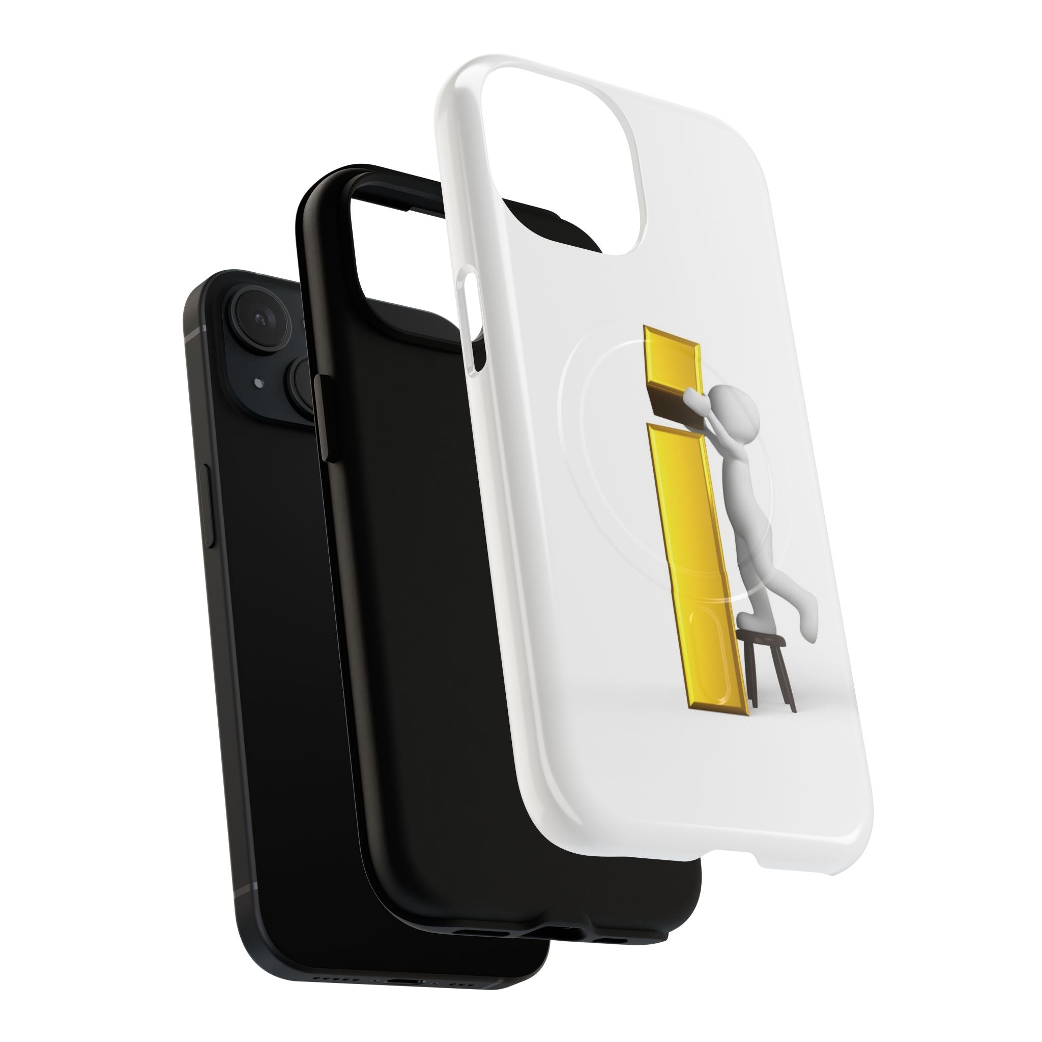 3D Character Gold Letter i phone case | Tough Magnetic Case