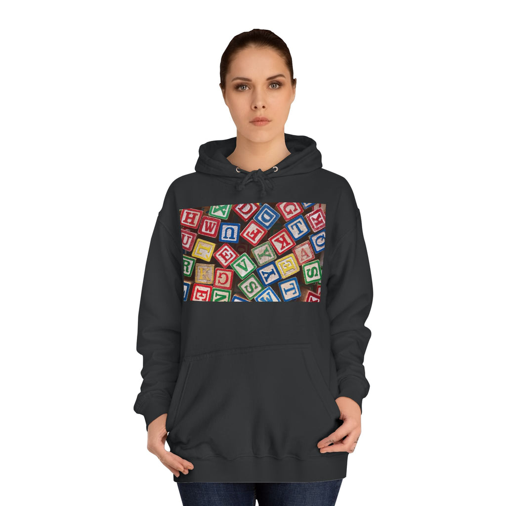 Colorful Alphabet Blocks Hoodie | Kids Letter Blocks Design