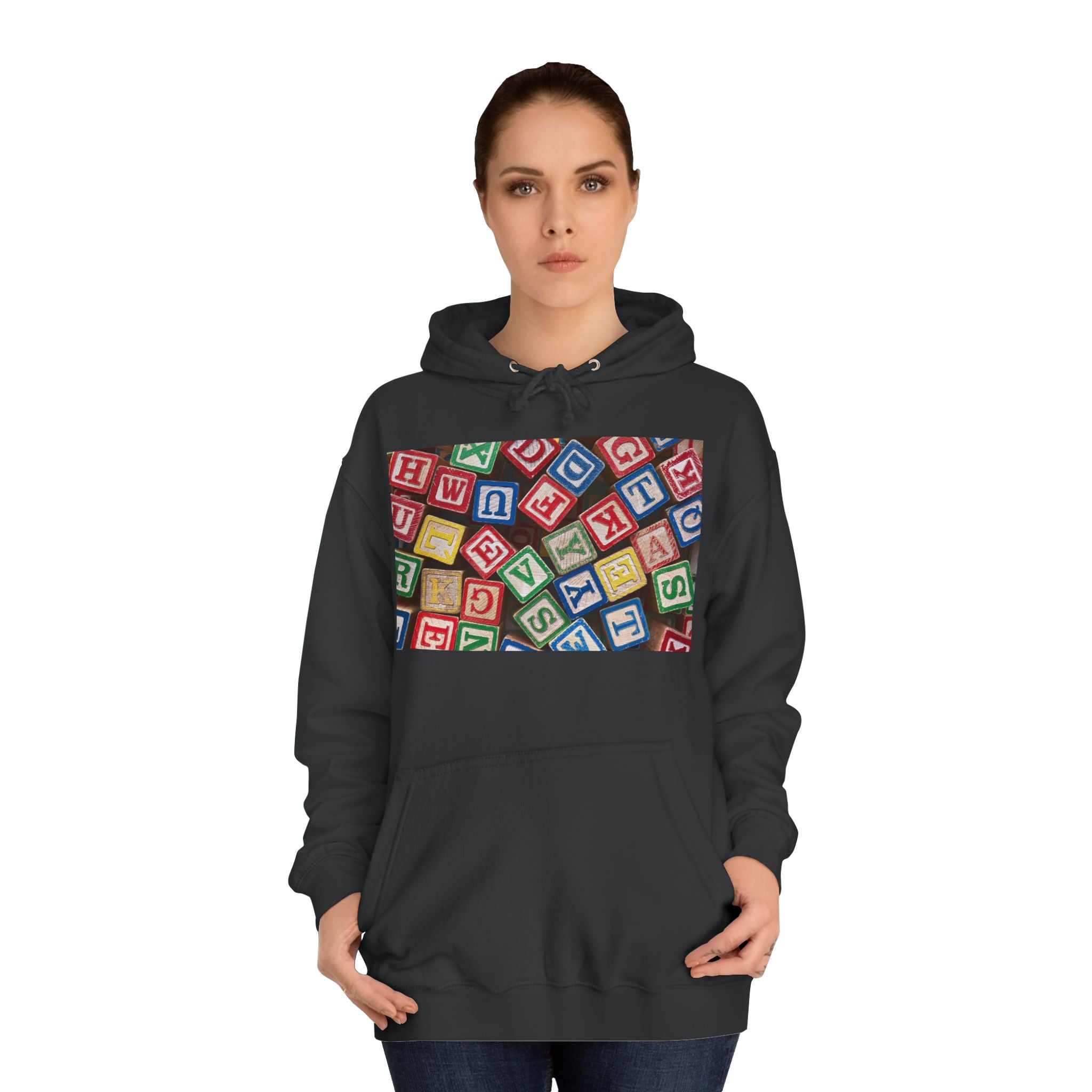 Colorful Alphabet Blocks Hoodie | Kids Letter Blocks Design