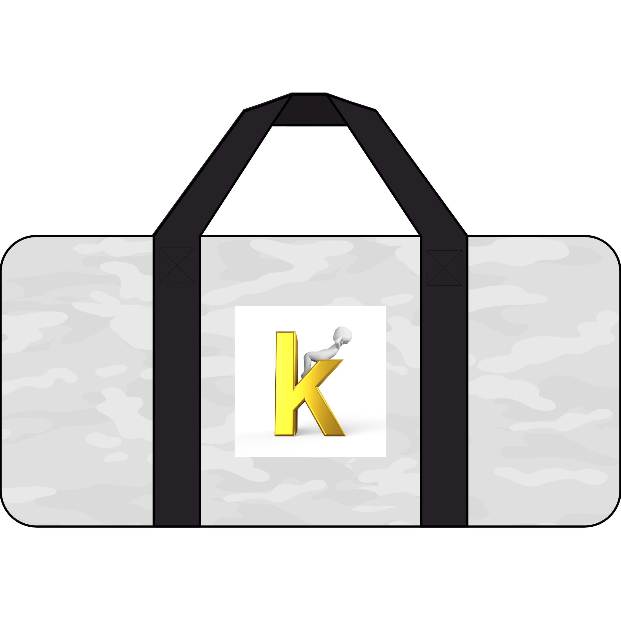 Gold Letter K Logo Tripper Duffel Bag | Checker Strap or Camo