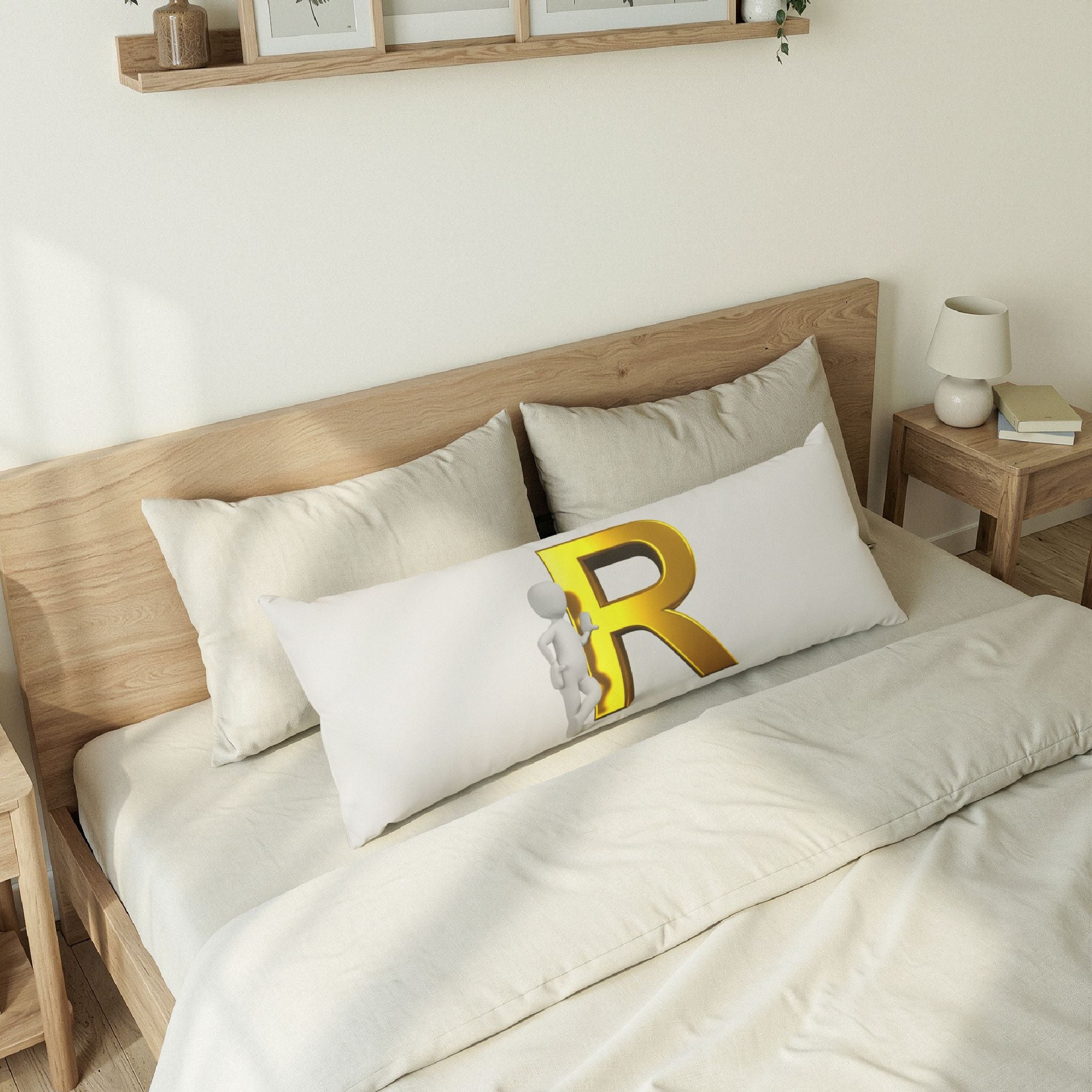 Body Pillow | 3D Figure with Letter R