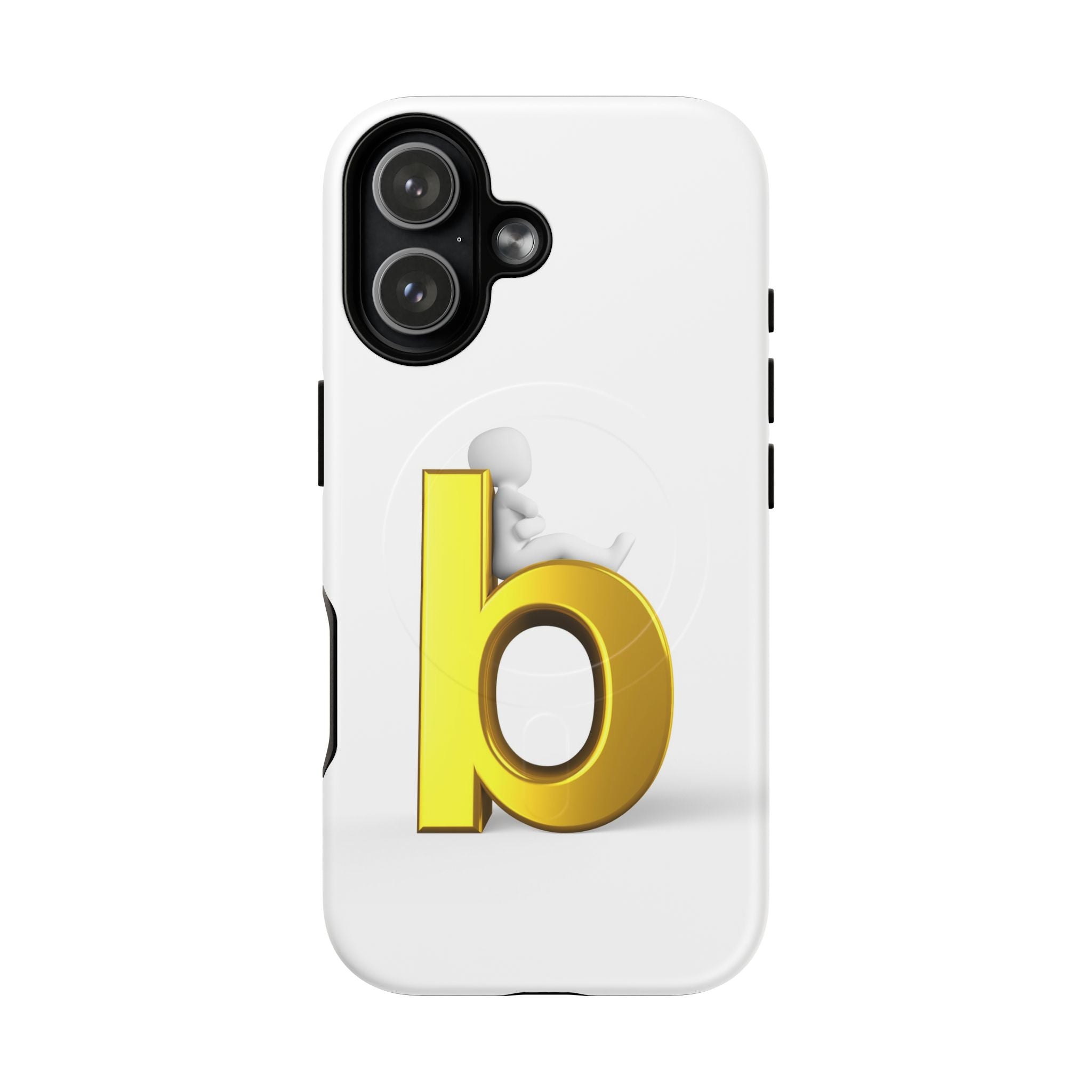 Coque de téléphone Lettre B dorée | Coque magnétique robuste