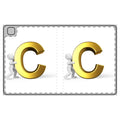 Gold Letter C Monogram Tablet Folio Case | Initial C Cover
