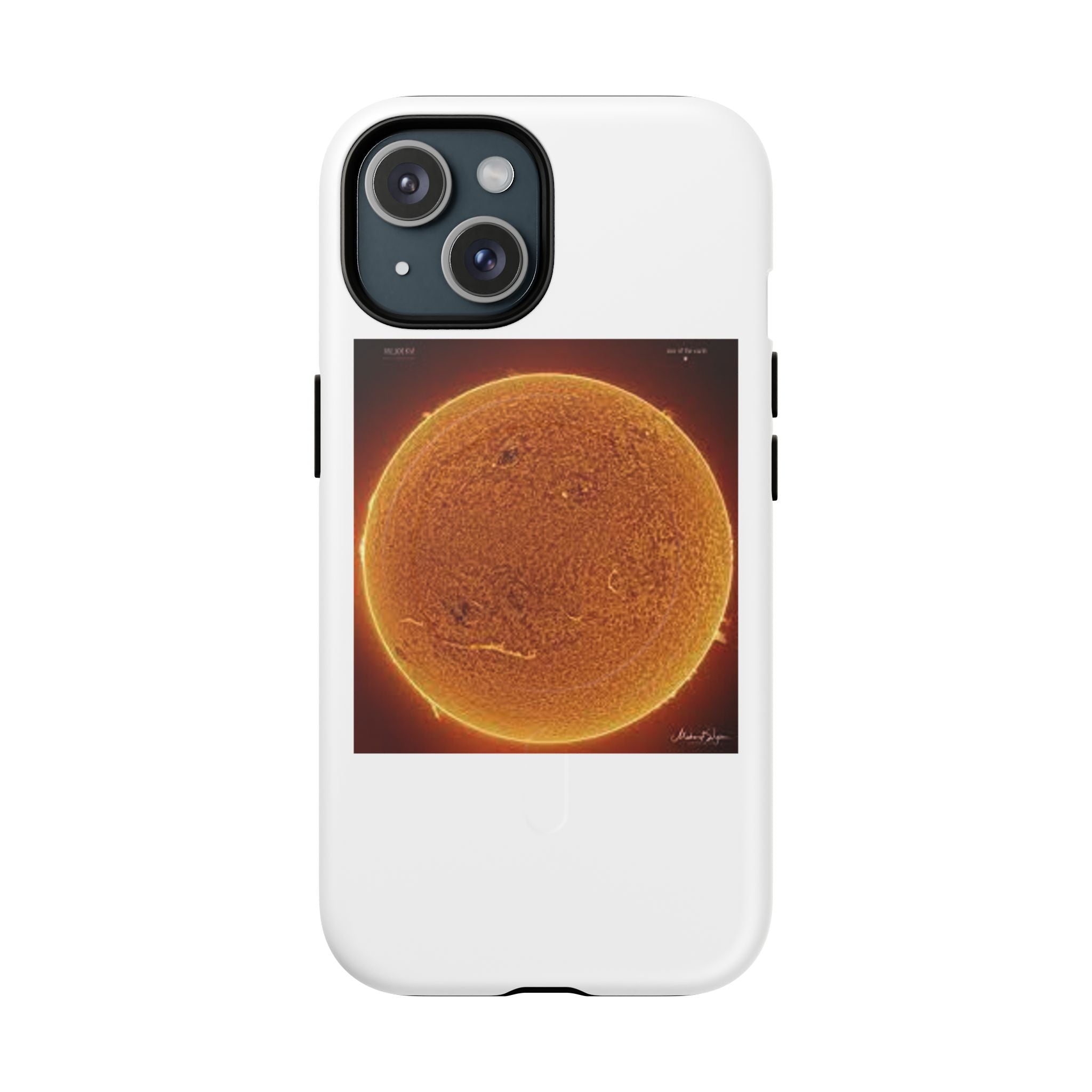 Coque de téléphone illustrée Disque Solaire | Coque magnétique résistante